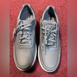 Rockport Prowalker Men’s Gray Leather Lace-Up Casual Sneakers, not used